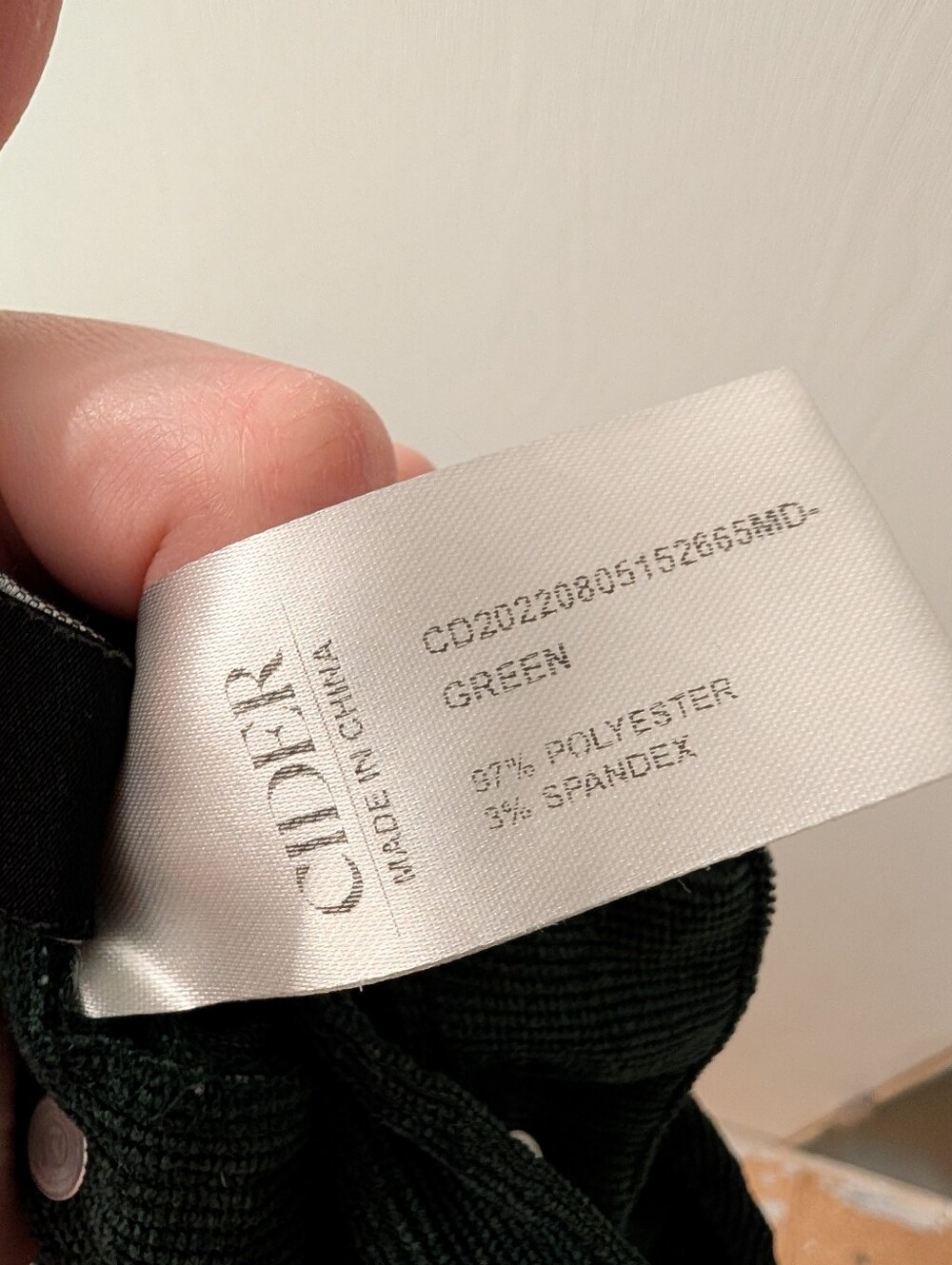 Cider Corduroy Overalls, Dark Green, Size - Picture 4 of 6
